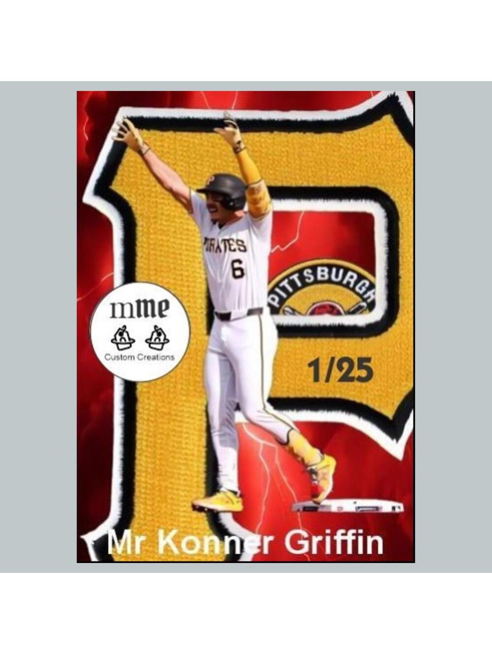 4569 Konnor Griffin 1/25 Custom Hand Made Laminated Card Limited Edition to 25